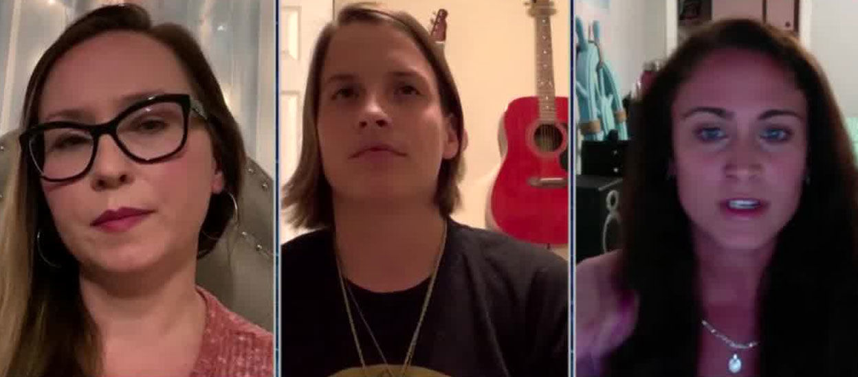 Erika Crisp and two of her friends